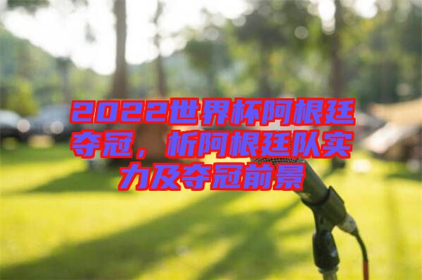 2022世界杯阿根廷奪冠，析阿根廷隊實力及奪冠前景
