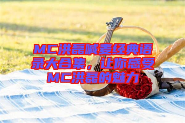 MC洪磊喊麥經(jīng)典語(yǔ)錄大合集，讓你感受MC洪磊的魅力