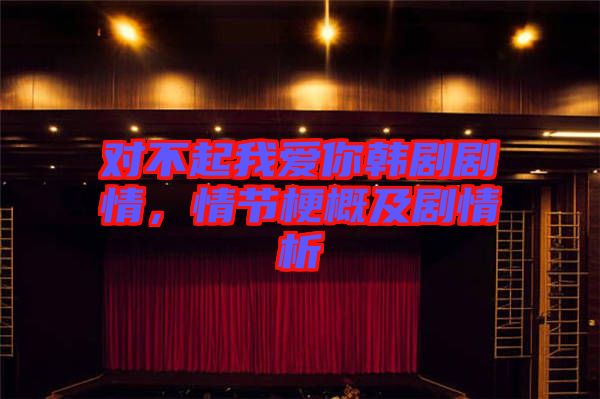 對(duì)不起我愛你韓劇劇情，情節(jié)梗概及劇情析