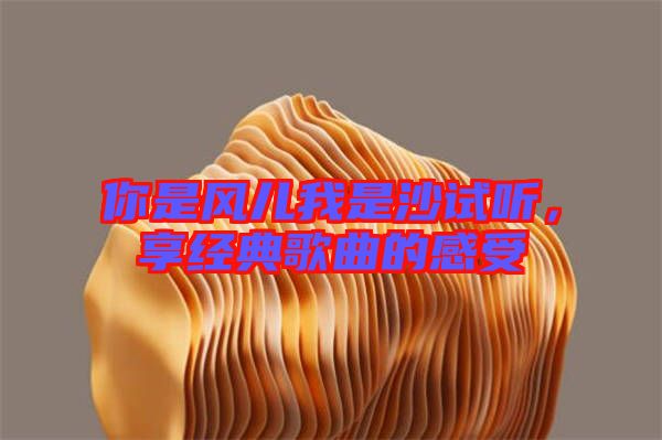 你是風兒我是沙試聽，享經典歌曲的感受