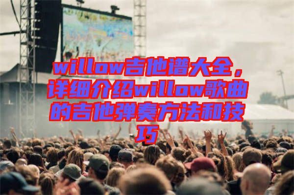 willow吉他譜大全，詳細介紹willow歌曲的吉他彈奏方法和技巧