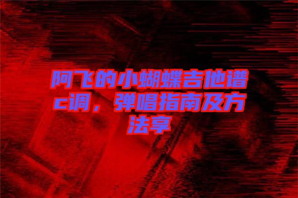 阿飛的小蝴蝶吉他譜c調，彈唱指南及方法享
