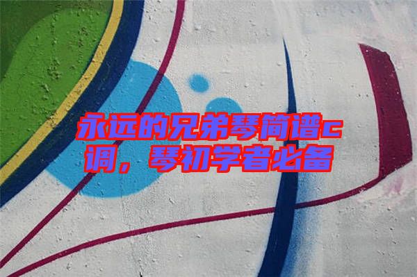 永遠的兄弟琴簡譜c調，琴初學者必備