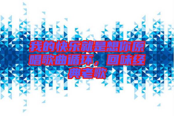 我的快樂就是想你原唱歌曲循環(huán)，回味經(jīng)典老歌