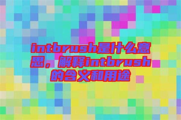 intbrush是什么意思，解釋intbrush的含義和用途