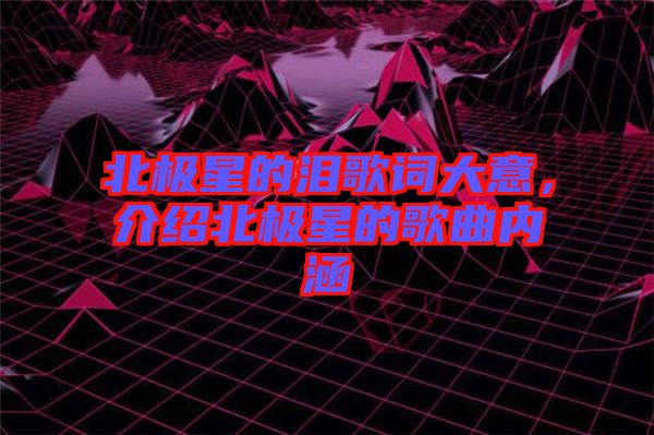 北極星的淚歌詞大意，介紹北極星的歌曲內涵