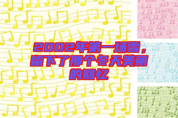 2002年第一場雪，留下了那個冬天美麗的回憶