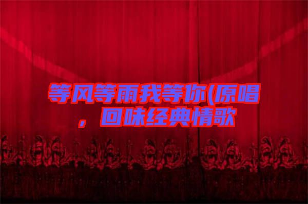 等風等雨我等你(原唱，回味經典情歌