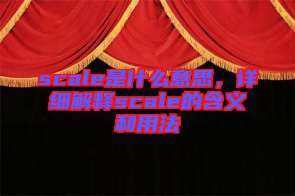 scale是什么意思，詳細解釋scale的含義和用法
