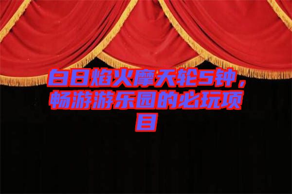 白日焰火摩天輪5鐘，暢游游樂園的必玩項目
