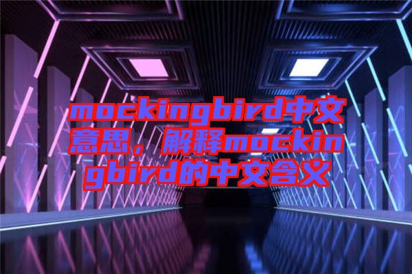 mockingbird中文意思，解釋mockingbird的中文含義