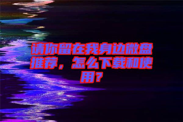 請你留在我身邊微盤推薦，怎么下載和使用？