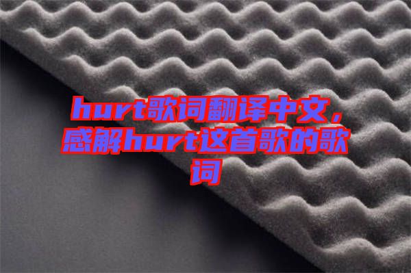hurt歌詞翻譯中文，感解hurt這首歌的歌詞