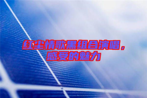 紅塵情歌黑組合演唱，感受的魅力