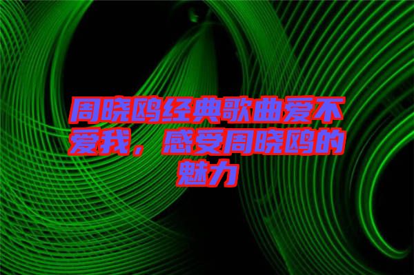 周曉鷗經典歌曲愛不愛我，感受周曉鷗的魅力