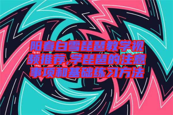 陽春白雪琵琶教學(xué)視頻推薦,學(xué)琵琶的注意事項和基礎(chǔ)練習方法